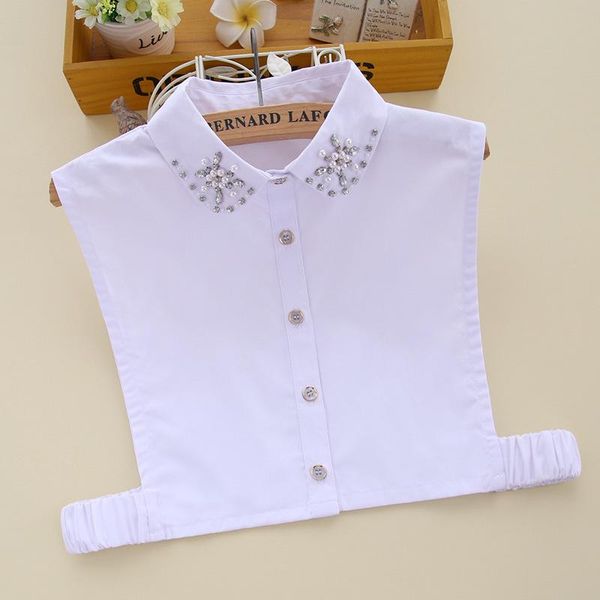 

bow ties 2021 white fake collars for women clothese detachable collar removable half shirt faux col sweater false decor, Black;gray