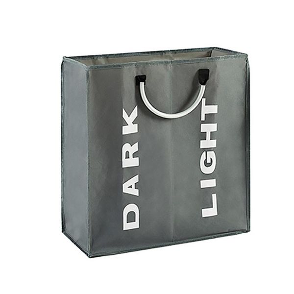 

foldable laundry basket double grid laundry storage basket household folding bag dirty clothes
