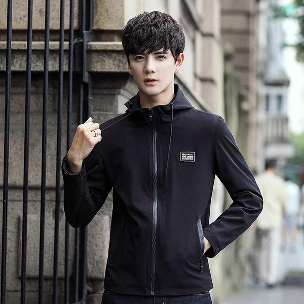 

men's jackets mens fashion clothing trends jacket men's wear bomber for men zip up hoodie plus size clothes autumn korean, Black;brown