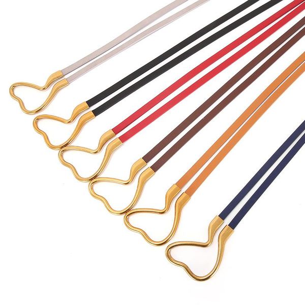 

belts irregular horseshoe buckle belt female wild fashion temperament ladies pure color simple pants 2021, Black;brown