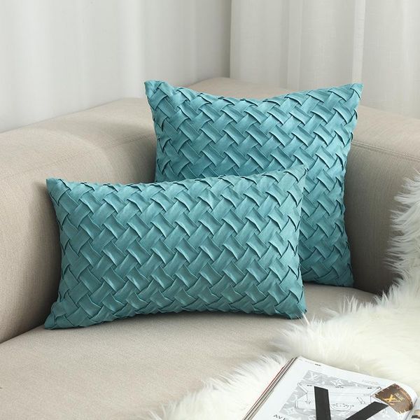 

1pcs couch chair seat cushion home car office pillow suede knitted bedroom backrest pad