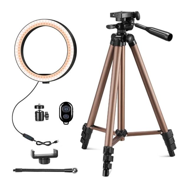 

ring light with tripod lamp led selfie 1.3m 130cm pographic lighting kit set for shooting flash heads