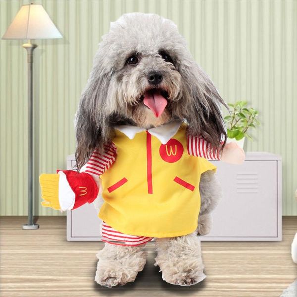 

dog apparel pet puppy waiter clothes vest fancy dress fashionable