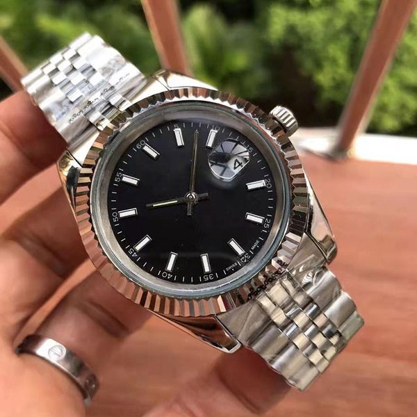 

business mens watch couple watches automatic mechanical wristwatch 41mm 36mm ladies wristwatches stainless steel strap sapphire mirror water, Slivery;brown