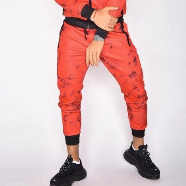 

men's pants autumn winter mens casual fitness camouflage printed bodybuilding trousers polyester pocket skin full length sports, Black