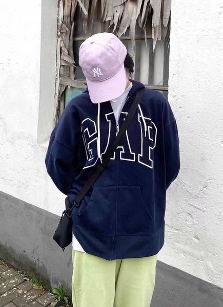 

brand hoodie daxiong taoyi classic gap gaipu cardigan coat for men and women, Black