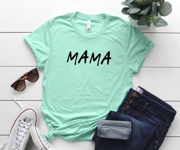 

women's t-shirt mom mama shirt fashion plus size kawaii graphic short sleeve tees 100% cotton o neck 2021 harajuku female drop, White