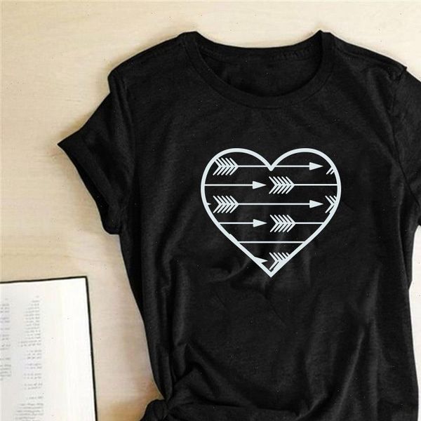

heart print funny women t shirt short sleeve casual summer t shirt women harajuku aesthetics streetwear tee shirt ropa de mujer, White