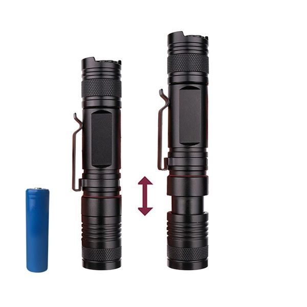 

outdoor zoomable xm-l t6 + cob led torch lamp penlight usb charging