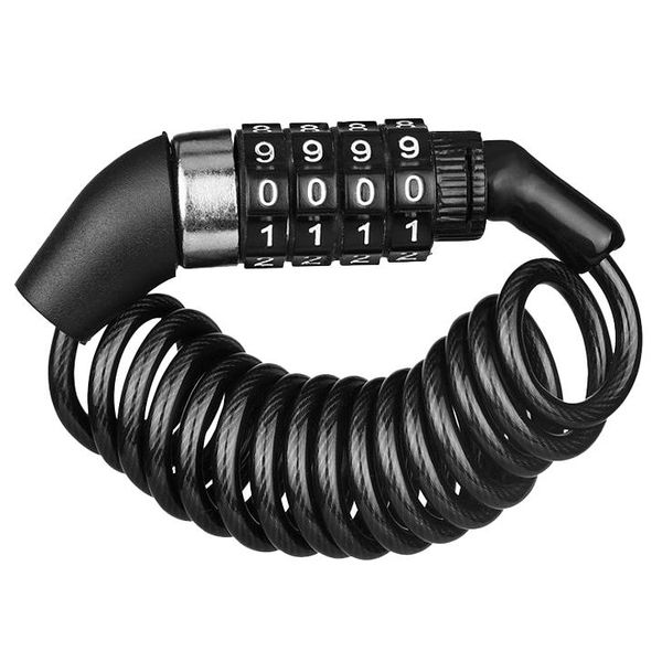 

bike locks bicycle helmet lock safety password rope wire mountain portable cable