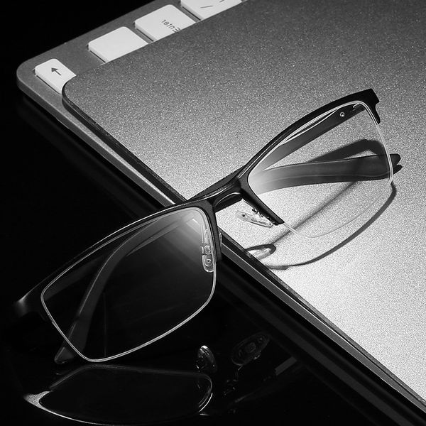 

new ultra light fashionable aluminum magnesium spectacle frame, half frame for men and women, can be equipped with, White;black