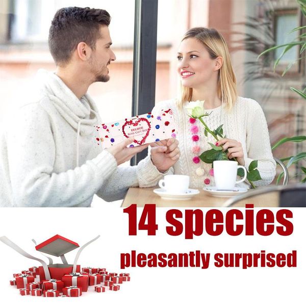 

gift wrap countdown calendar valentine's day rose box high-quality fun present contains 14 roses mysterious for lover