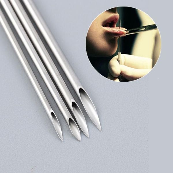 

tattoo needles 7pcs stainless steel professional disposable sterile supply permanent body makeup tool piercing needle set