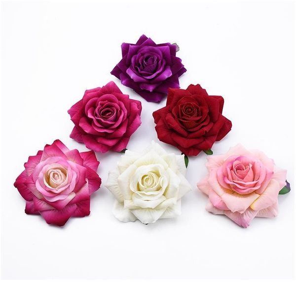 

30/50pcs 10cm big roses artificial flower home decoration christmas wreaths wedding bridal accessories clearance headwea jllqwr