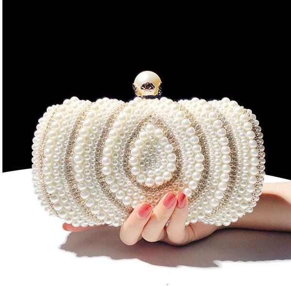 

pearl rhinestone bag water drop pattern banquet dress cheongsam bag one shoulder