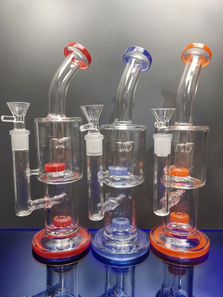 Bong de vidro reciclador bongs de plataforma de petróleo ciclone reciclagem de tubos de água bongos inebriantes equipamentos de somking pipes zeusartshop