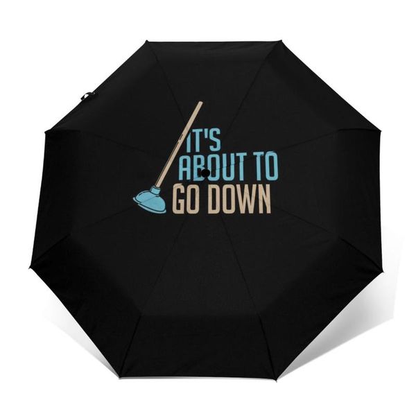 

umbrellas plumber umbrella unique protection auto print reinforced outside