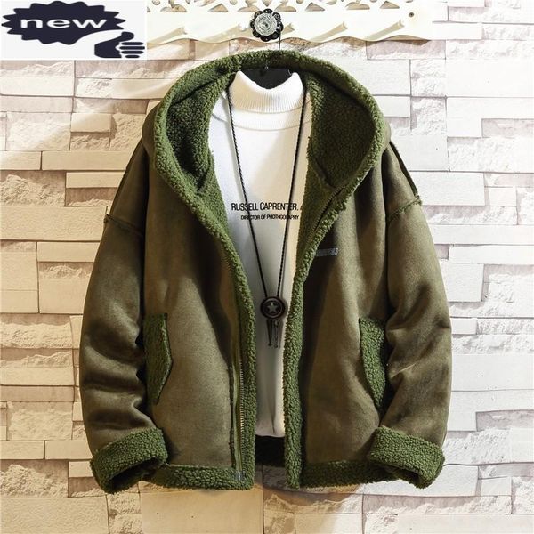 

men's jackets winter mens coat thicken warm fleece hooded jacket men streetwear motorcycle fashion casual outerwear large size 5xl, Black;brown