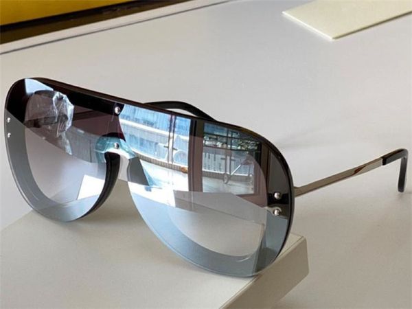 

0396 new fashion sunglasses with uv protection for women vintage oval one lens metal invisible frame popular come with case, White;black