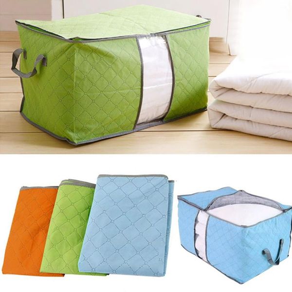 

storage boxes & bins space saver quilt blanket bag clothes folding large box non-woven fabric foldable pillow container