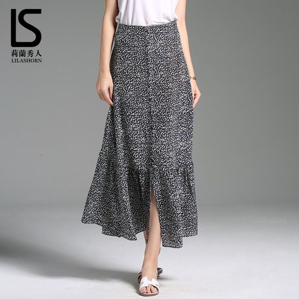 

skirts 100% natural silk short skirt half-length summer beach point fishtail, Black