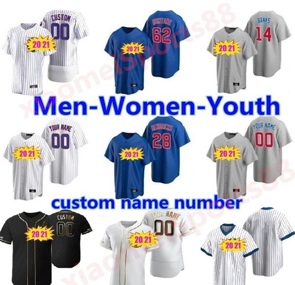 

2020 chicago anthony rizzo javier baez krisbryant kyle schwarber jason heyward david bote men women youth cubs baseball jerseys, Blue;black