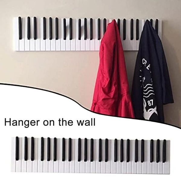 

hooks & rails piano keys style hook wooden coat rack wall mounted hanging clothes hanger decoration storage shelf