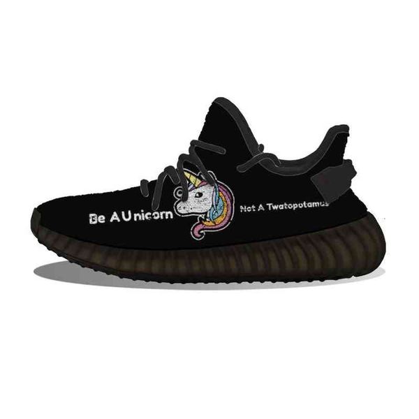 

ku diy custom be a unicorn not twatamus running shoes mesh printed mens womens trainers outdoor sports sneakers, Black;white