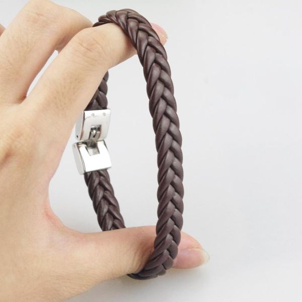 

tennis low price promotions style 23cm*10mm wrap bracelets leather clear bracelet brown fashion jewelry for women men hzf053, Golden;silver