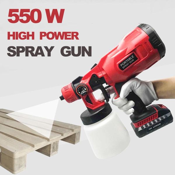 

professional spray guns 550w high-power gun cordless electric with 2000 mah battery used for spraying paint latex