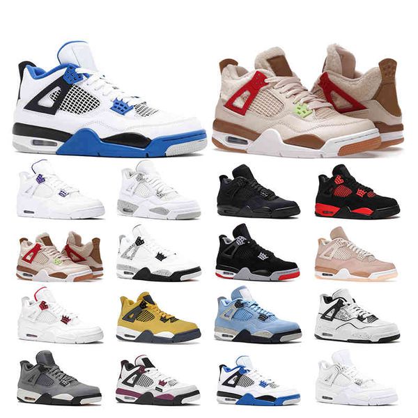 

4s basketball shoes 4 men military black cat white oreo purple wild things university bule red thunder womens mens sports sneakers