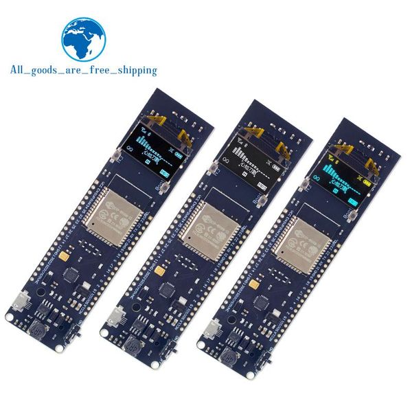 

smart home control 0.96 inch oled display 18650 lithium battery wifi bluetooth shield esp32 esp-32 esp8266 cp2102 module development board