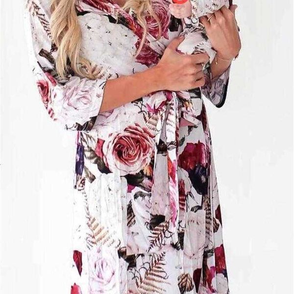 

factory0s5zpajamas new printed cardigan belt 2021 dress women's, Black;white
