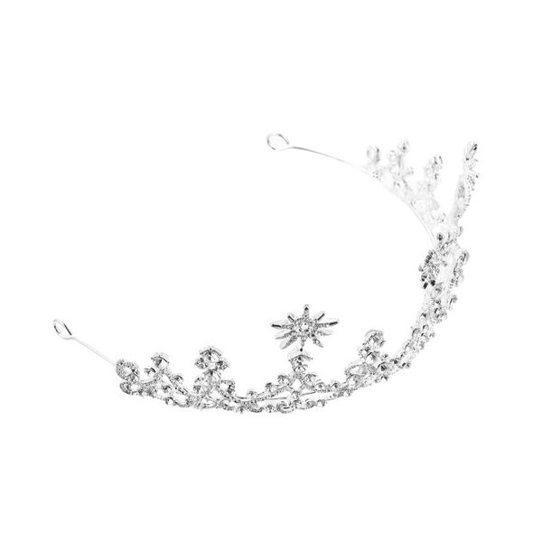 

hair clips & barrettes star rhinestone crown tiara bridal headdress crystals wedding headpiece, Golden;silver