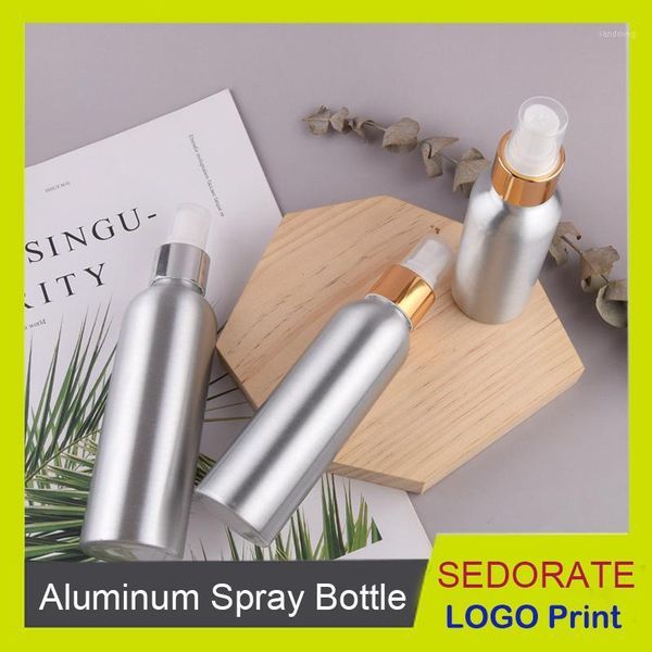 

storage bottles & jars sedorate 30 pcs/lot 100ml aluminum bottle with silver spray lid automizer mist refill packaging ys06