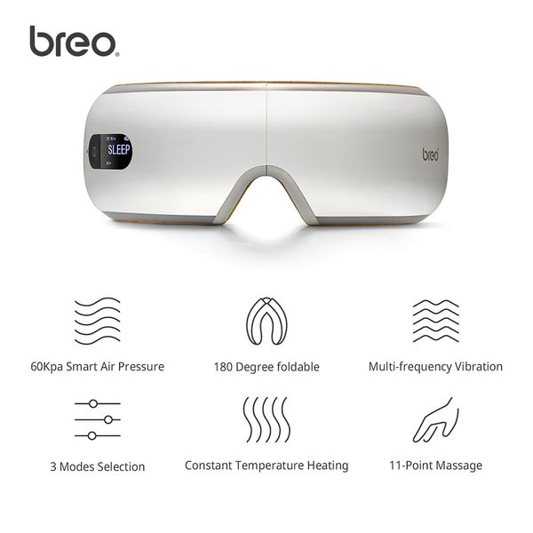 

breo isee 4 smart airbag vibration eye massager eye care instrument heating relieves fatigue and dark circles