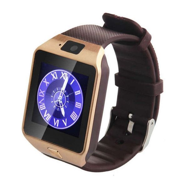 

watch smart plug phone in android children's dz09 bluetooth sports watch card phone watch, Slivery;brown