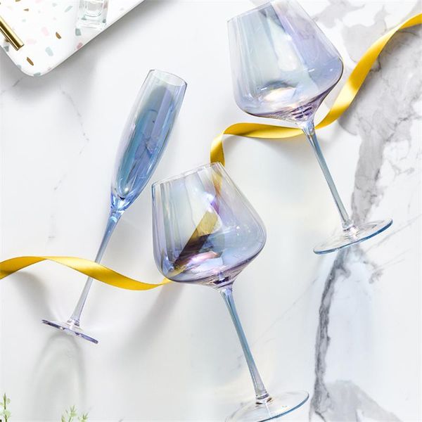 

wine glasses europe crystal glass cup creative colorful wedding goblet brandy champagne home decoration accessories