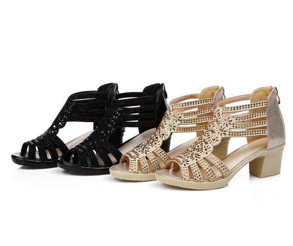 

sandals code women's heel ventilation woman, Black