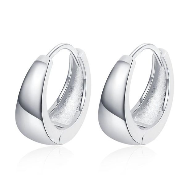 

hoop & huggie s925 sterling silver geometric earrings round circle for women fashion punk jewelry brincos men gift, Golden;silver