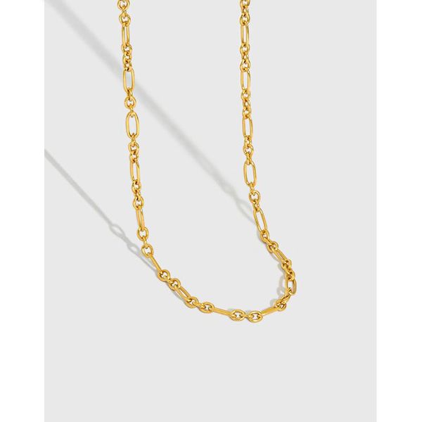 

cluster rings shanice 100% s925 sterling silver ins minimalist niche chain necklace chokers for women necklaces boho maxi statement party, Golden;silver