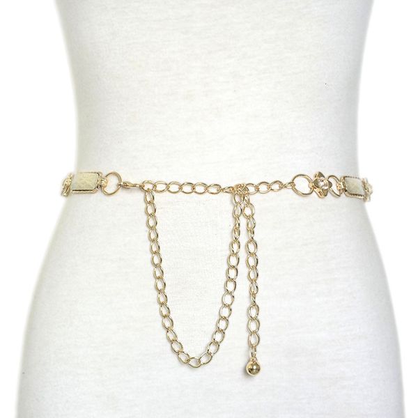 

new amber pearl navy waist chain lady pattern belly dance thin belt nwus, Black;brown