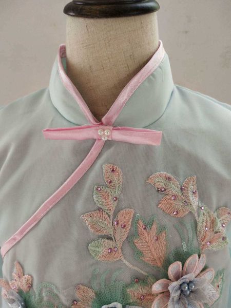 

luxury party evening dress children's hanfu ru skirt style tang little girl's traditional chine school antique fairy chiffon, Black;gray