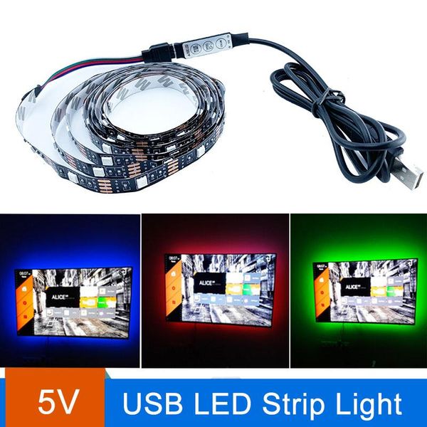 

strips 5v usb led strip light 2835smd flexible tape ribbon 1m 2m 3m 4m 5m tv background lighting deskscreen backlight