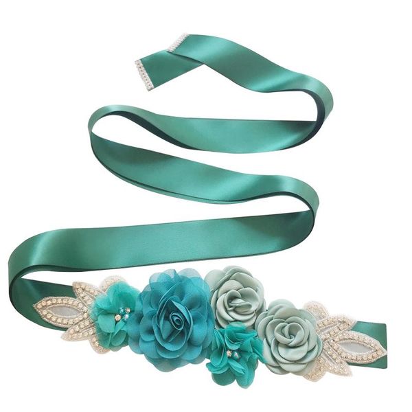 

belts flower beaded handmade belt lady elegant pearl rhinestone accessories wedding simulation rose, Black;brown