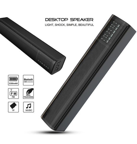 

hi-fi led bluetooth speaker tv sound bar wireless speaker 10w bass home theater soundbar surround subwoofer support tf card aux