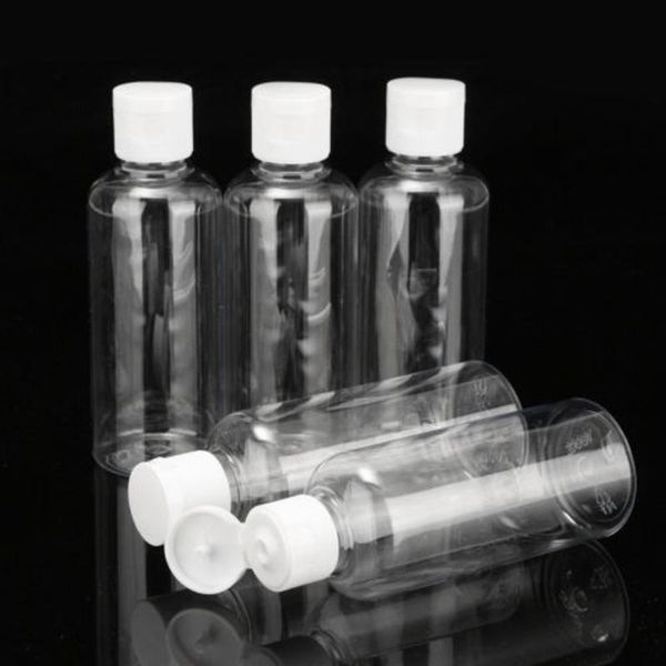 

water bottles 4pcs 100ml plastic empty pack bottle clear flip cap travel lotion liquid shampoo makeup containerpackaging containers