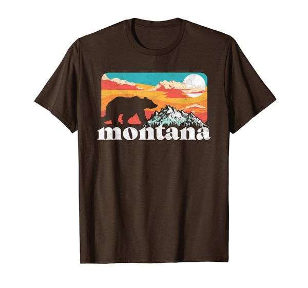 

montana retro bear mountain vintage 80s graphic t-shirt, White;black