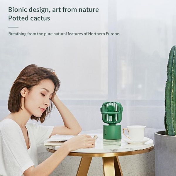 

cactus mini handheld table rechargeable 80 degree auto rotation 3 speeds m2ee