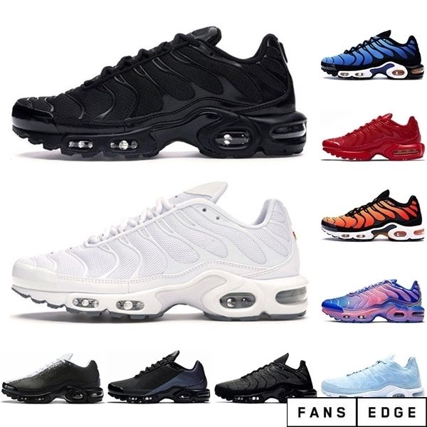 

tn running shoes for men women chaussures triple black white psychic blue yellow bright total orange mens trainers outdoor sport sneaker